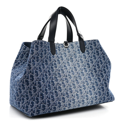 DIOR Denim Jacquard Oblique Large Toujours Blue