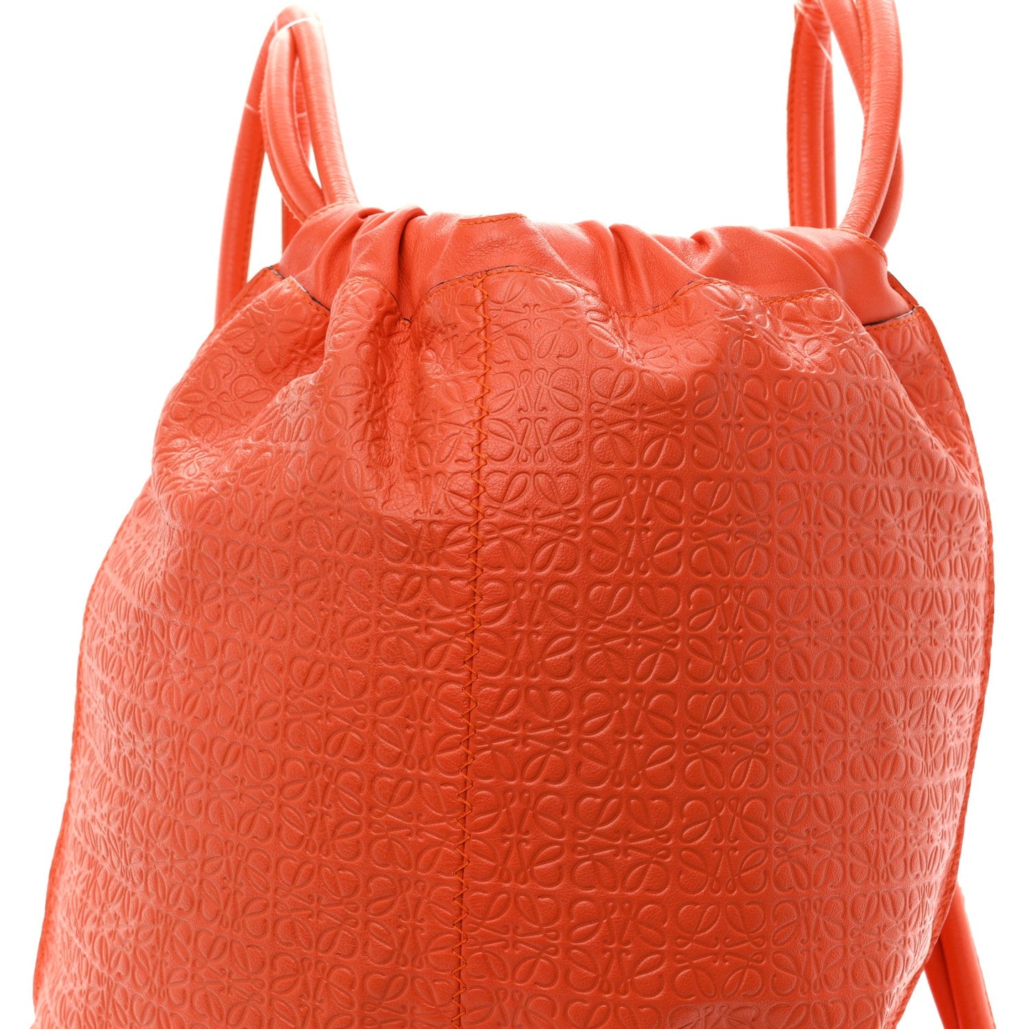 Calfskin Embossed Anagram Yago Knot Bag Orange