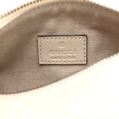 Sakai Be Green Calfskin Diagonal Stitched Mini Blondie Barrel Shoulder Bag Mystic White