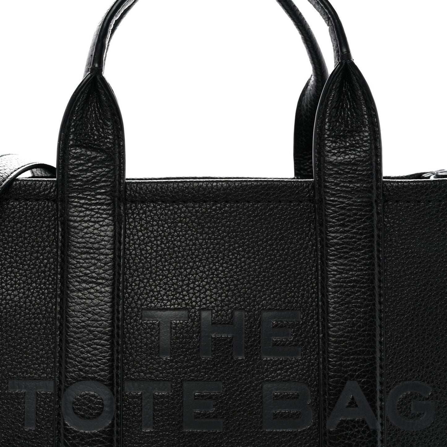 Grained Calfskin Small The Tote Bag Black