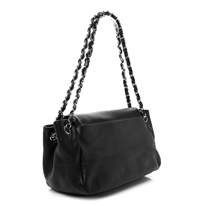 Lambskin Pearl Obsession Flap Black