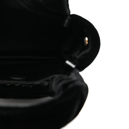 Padded Velvet Mini Bag Black