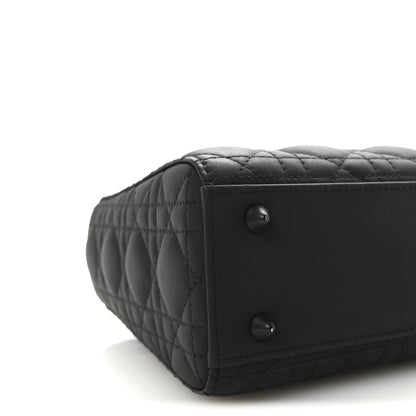 Ultra Matte Calfskin Cannage Small My ABCDior Lady Dior Black