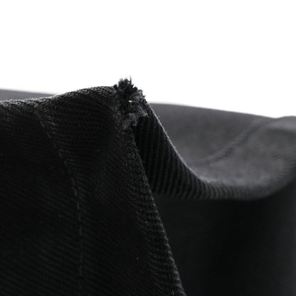 Linen Calfskin Rive Gauche Tote Black