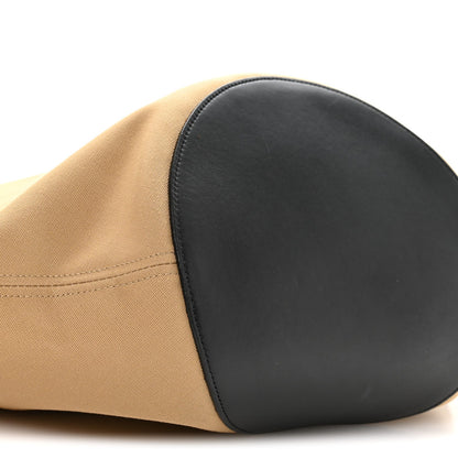Canvas Calfskin Medium Lotus Tote Black Honey