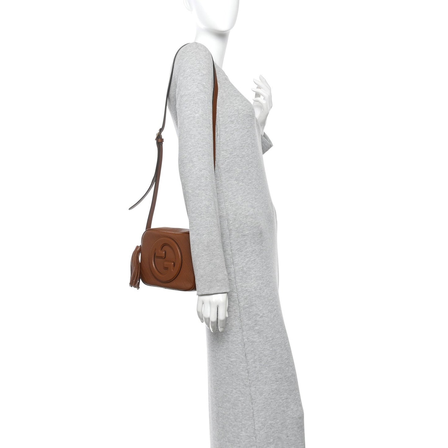 Sakai Be Green Calfskin Diagonal Stitched Small Blondie Shoulder Bag Cuir
