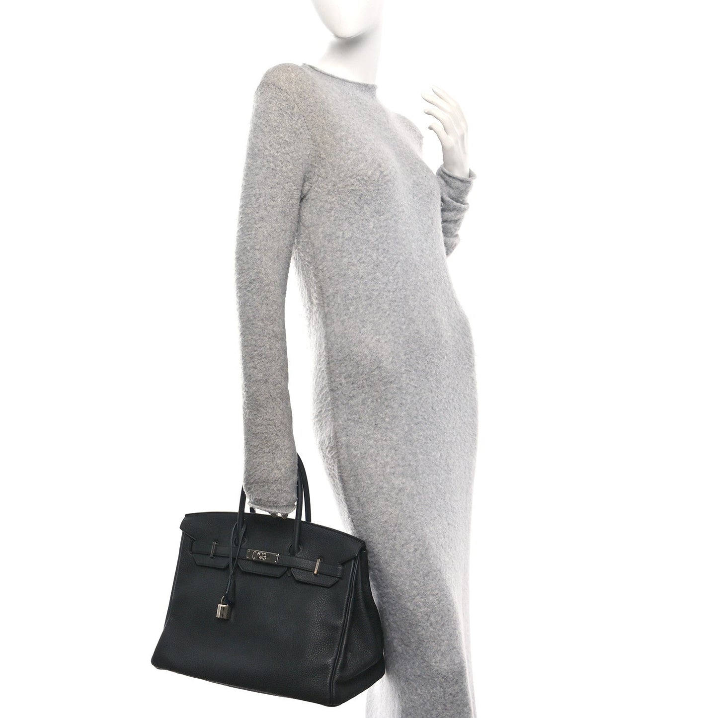 Togo Birkin 35 Black Bleu Agate