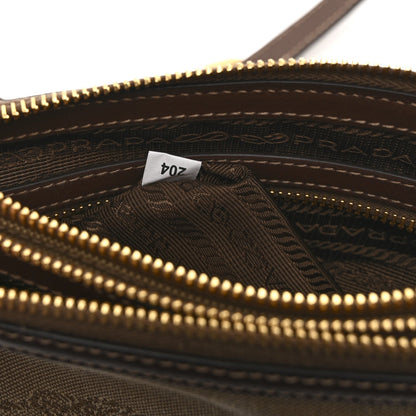 Jacquard Logo Flat Crossbody Bag Corda Bruciato