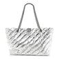 Metallic Crushed Calfskin Quilted Medium Crush Carry All Tote Bag Silver