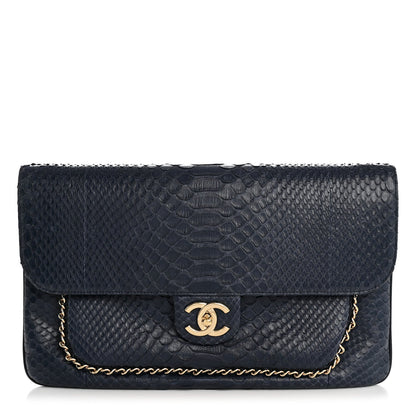 Snakeskin CC Unchained Clutch Navy