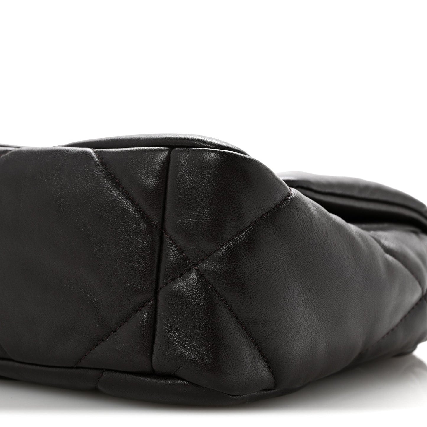 Lambskin Quilted Medium Chanel 19 Flap Dark Brown