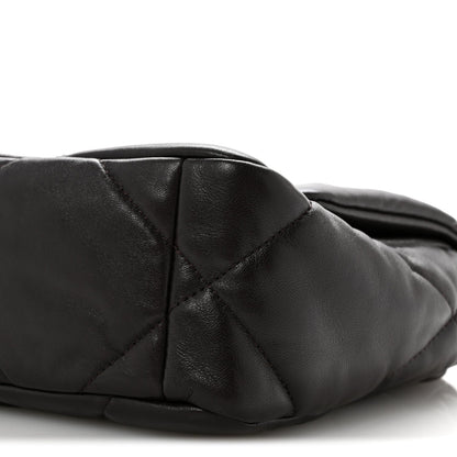 Lambskin Quilted Medium Chanel 19 Flap Dark Brown
