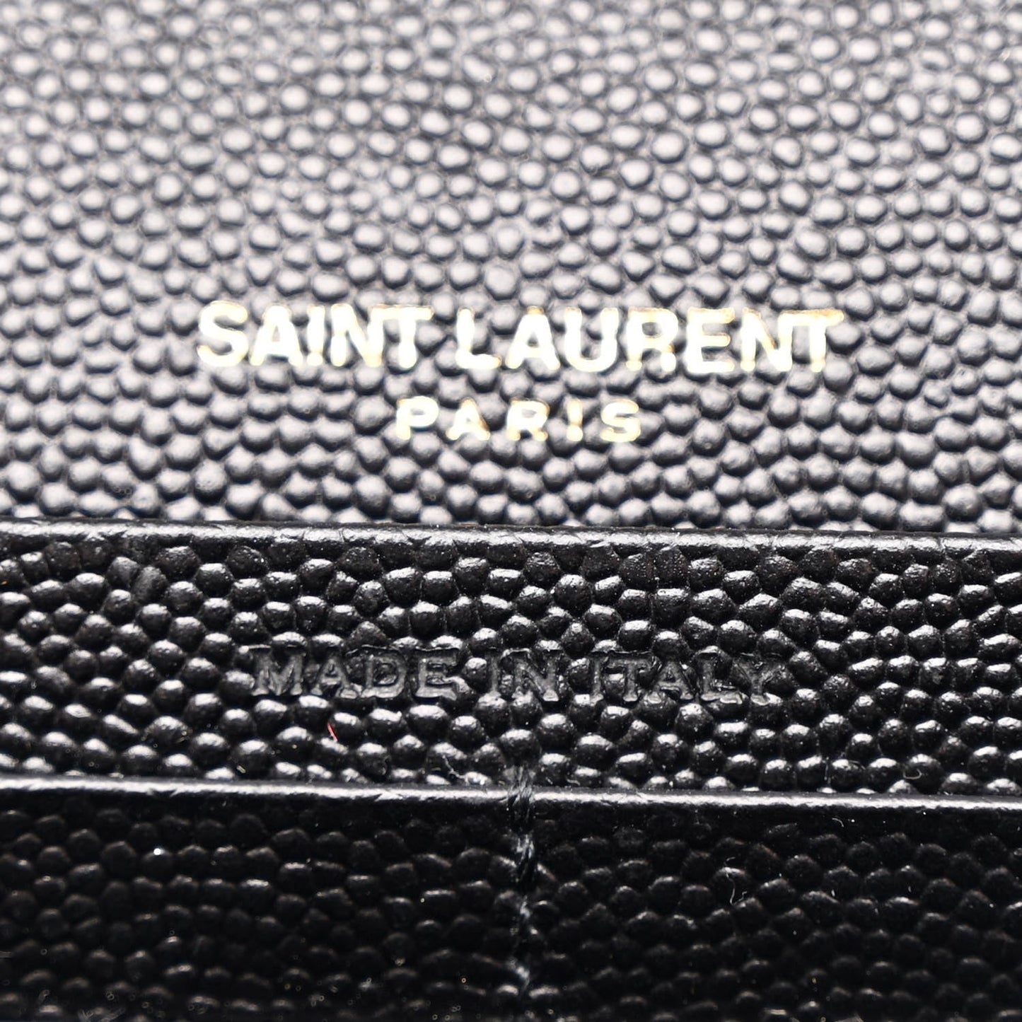 Grain De Poudre Matelasse Chevron Monogram Chain Wallet Black