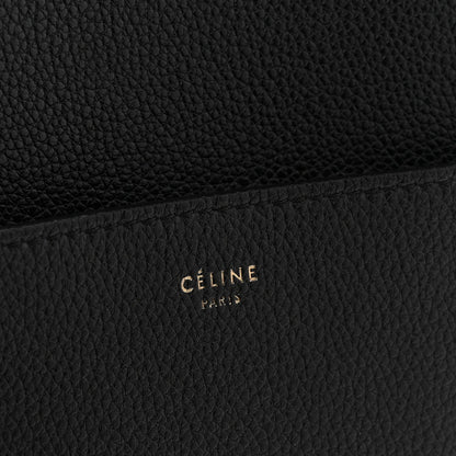 Soft Grained Calfskin Sangle Bucket Bag Black