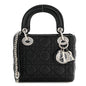 Lambskin Cannage Mini Lady Dior Black