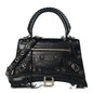 Arena Lambskin Medium Hourglass X Le Cagole Top Handle Bag Black