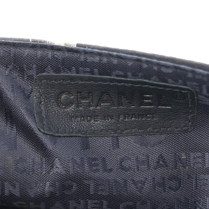 Silk Lambskin Tahiti Timeless Flap Navy White