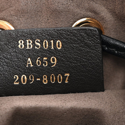 Vitello Liberty F is Fendi Bi-Color FF 1974 Embossed Mini Mon Tresor Bucket Bag Maya Black