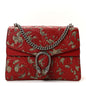 GG Supreme Monogram Arabesque Medium Dionysus Shoulder Bag Hibiscus Red