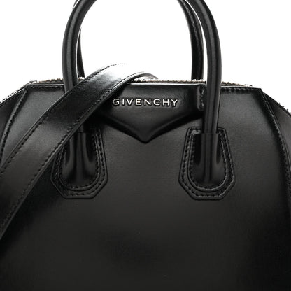 Shiny Lord Calfskin Mini Antigona Black
