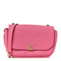 Goatskin Stitched Casual Trip Single Flap Pink