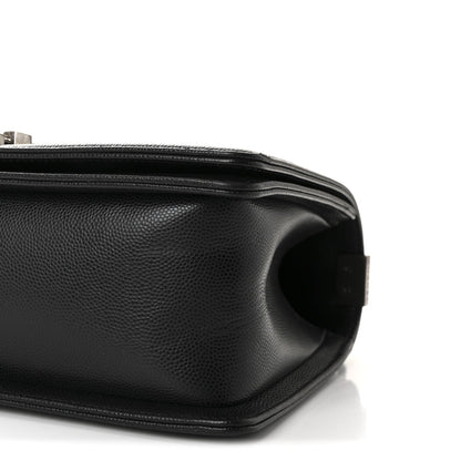 Caviar Quilted Medium Boy Flap Black