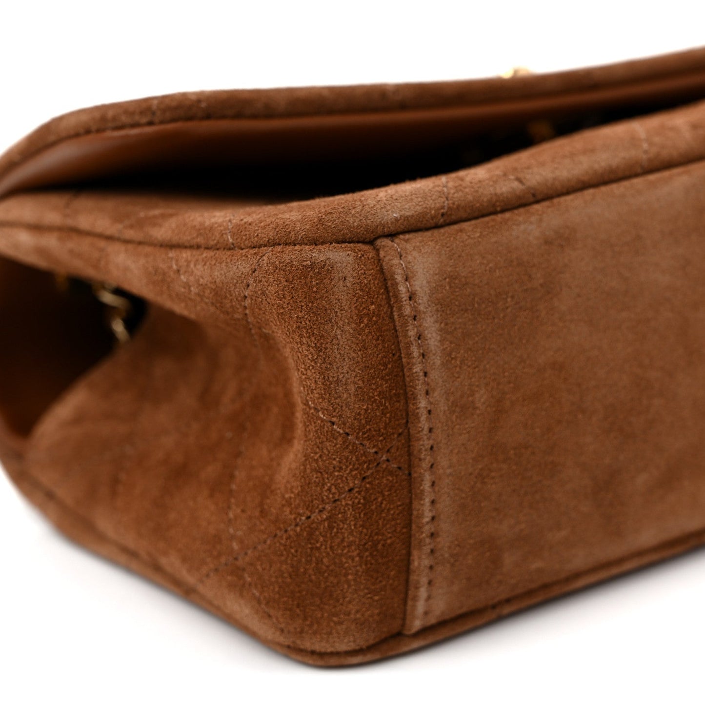 Suede Calfskin Small Eyes On You Flap Camel