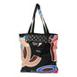 Caviar Fabric Foldable Tote Bag With Chain Black Multicolor