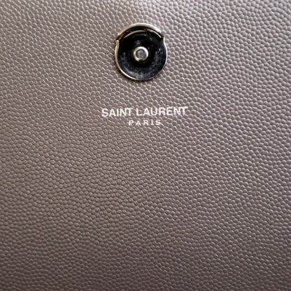 YVES SAINT LAURENT Kate Leather Shoulder Bag Gray