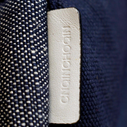 BURBERRY Susanna Mega Check Bucket Shoulder Bag Navy Blue