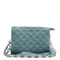 LOUIS VUITTON Coussin BB Monogram Embossed Leather Shoulder Bag Blue