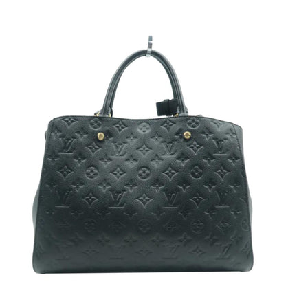 LOUIS VUITTON Montaigne GM Empreinte Leather Shoulder Bag Black