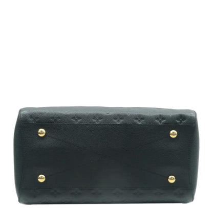 LOUIS VUITTON Montaigne GM Empreinte Leather Shoulder Bag Black