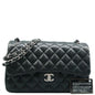 CHANEL Jumbo Classic Double Flap Quilted Leather Shoulder Bag Black