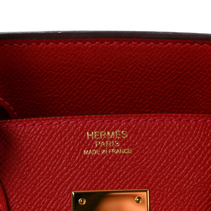 Epsom BIRKIN 30 Rouge Casaque