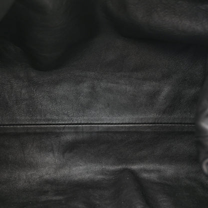 Smooth Butter Calf The Pouch Oversized Clutch Black