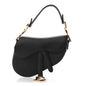Grained Calfskin Mini Saddle Bag Black