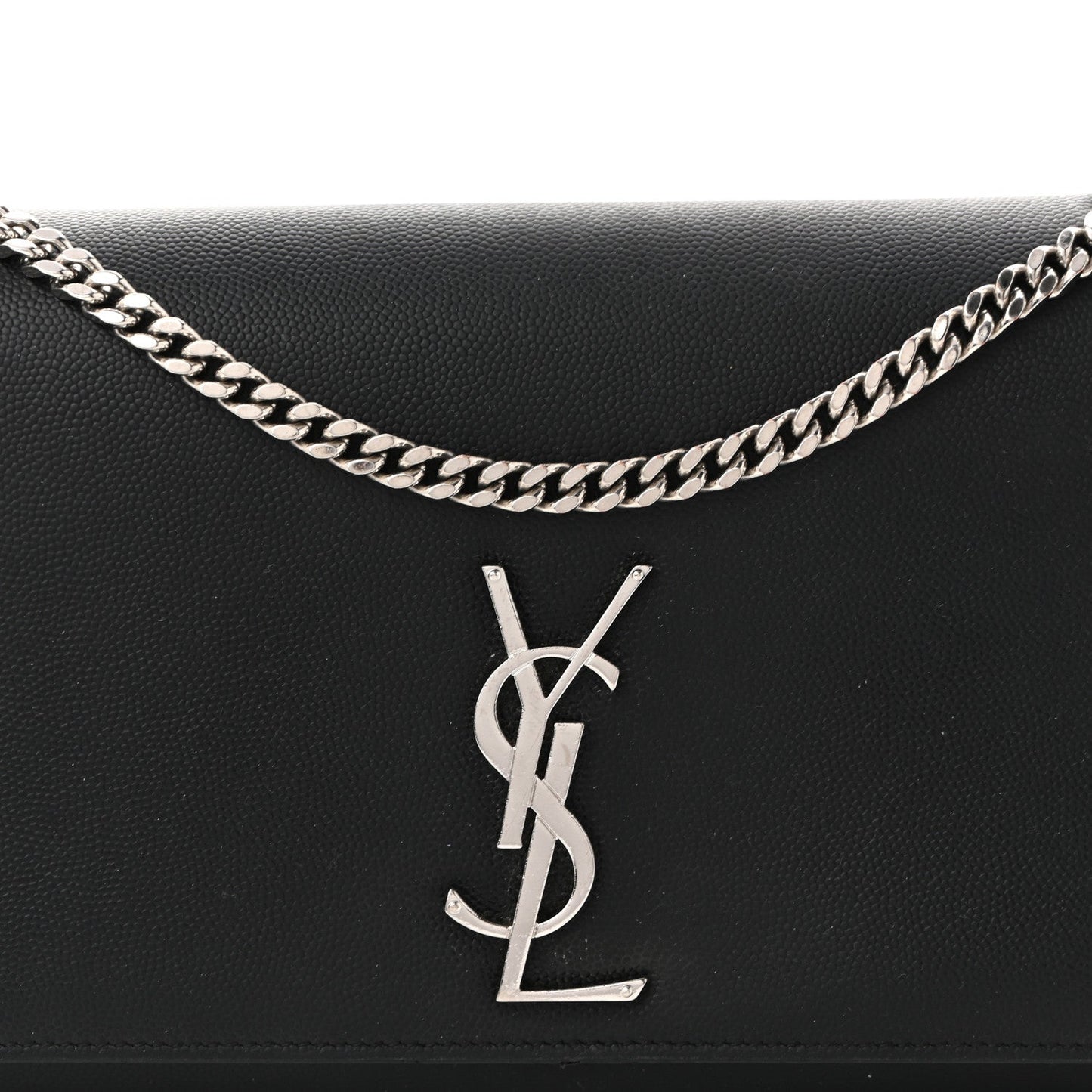 Grain De Poudre Medium Classic Monogram Kate Satchel Black