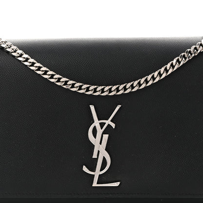 Grain De Poudre Medium Classic Monogram Kate Satchel Black