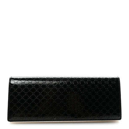 Patent Microguccissima Small Broadway Clutch Black