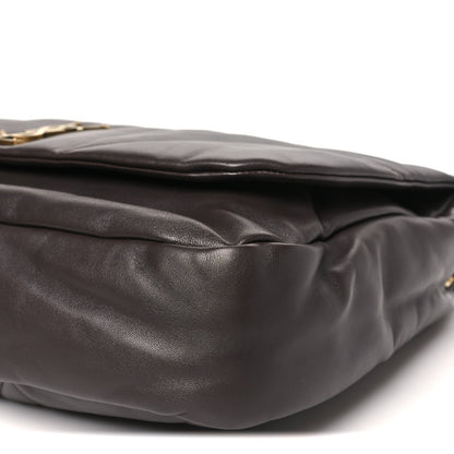 Lambskin Matelasse Monogram Large Jamie 4.3 Dark Sweet Chocolate