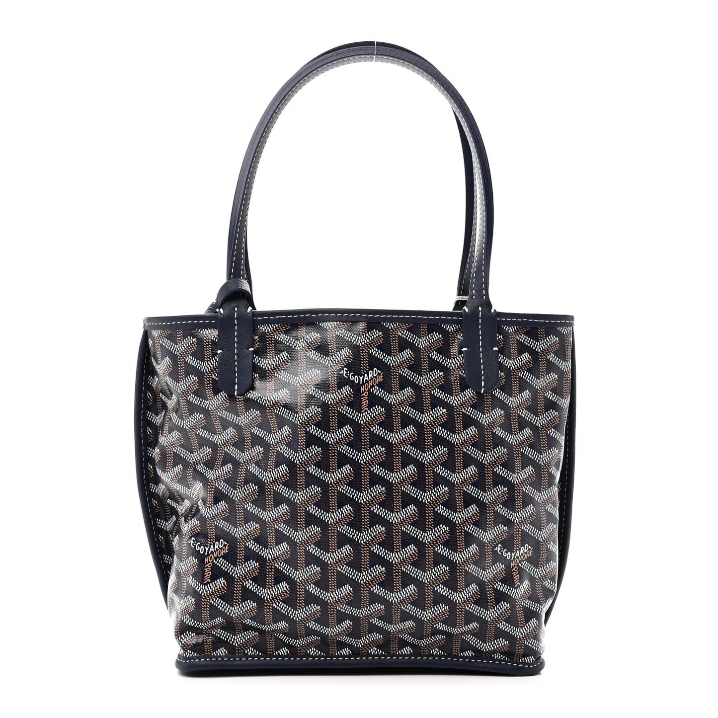Goyardine Reversible Mini Anjou Navy