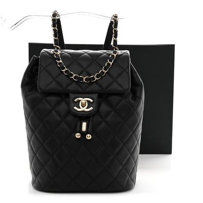 Caviar Quilted Urban Spirit Backpack Black