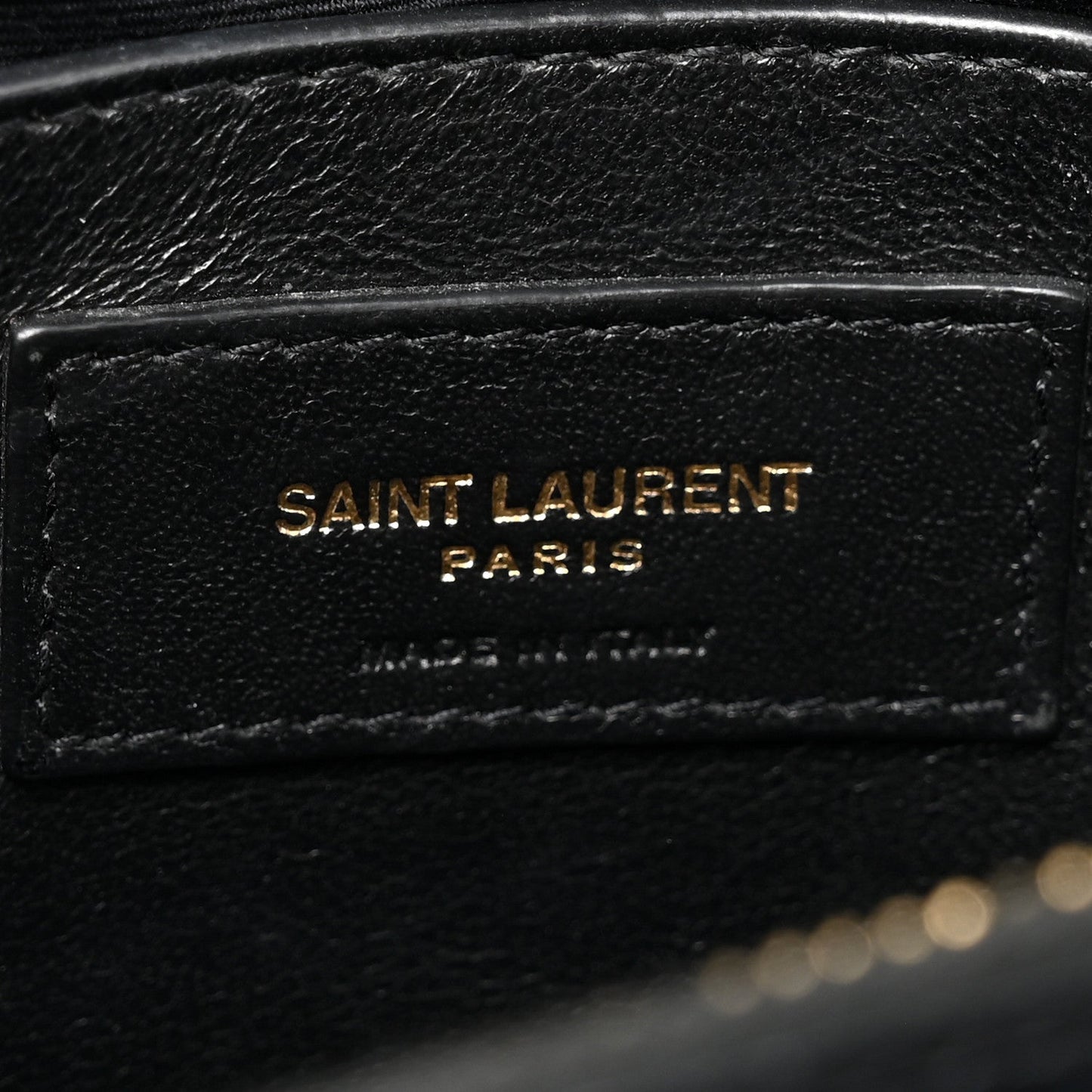 Calfskin Y Quilted Monogram Small Loulou Chain Satchel Black