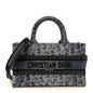 Denim Oblique Mini Book Tote With Strap Blue