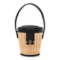 Wicker CD Bucket Bag Black