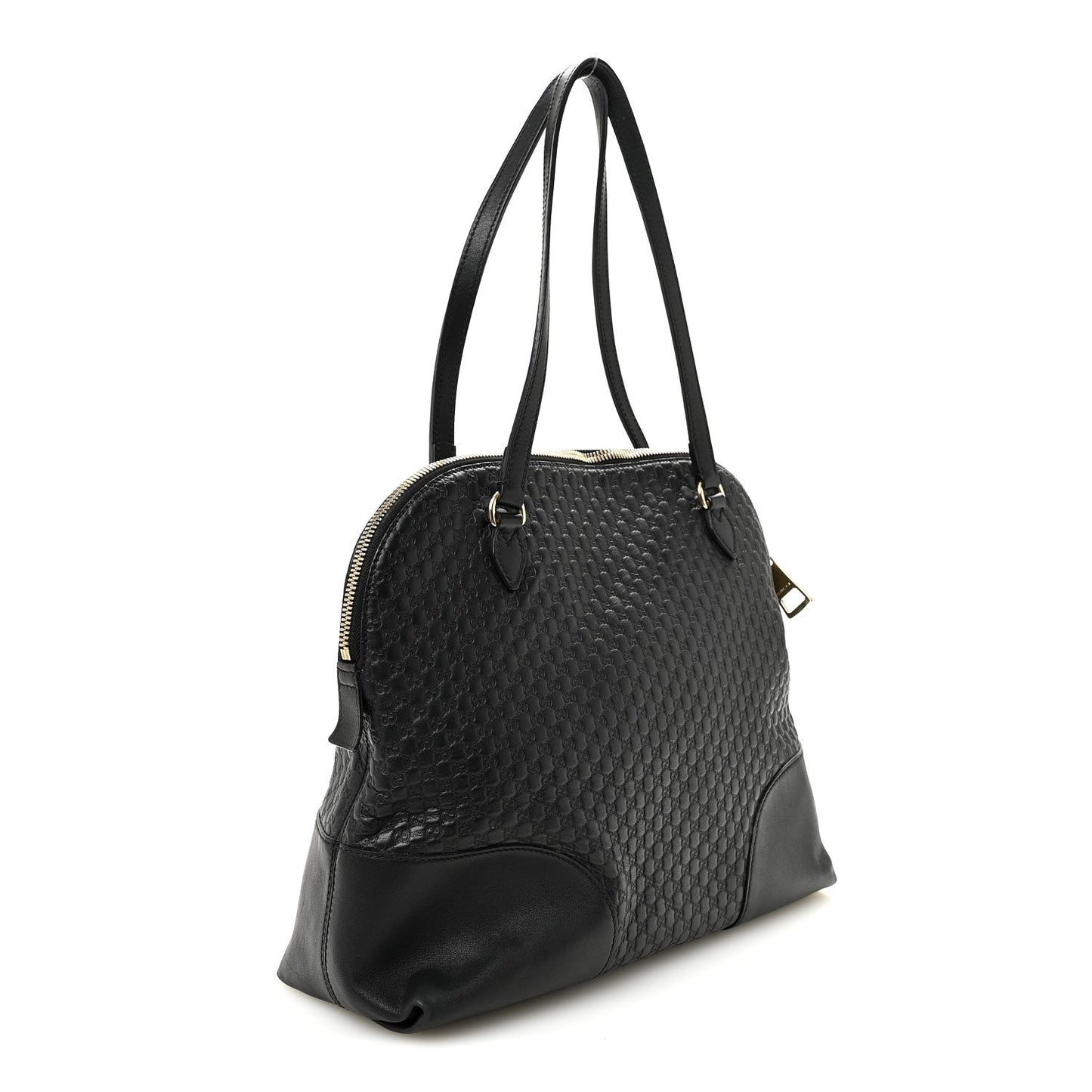 Soft Microguccissima Medium Bree Shoulder Bag Black