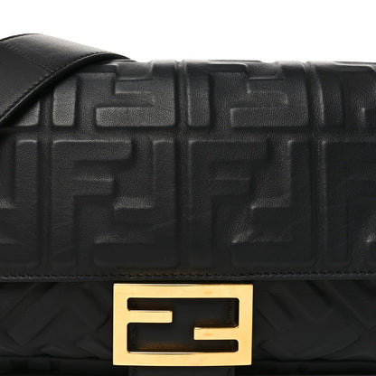 Nappa FF 1974 Embossed Baguette Black