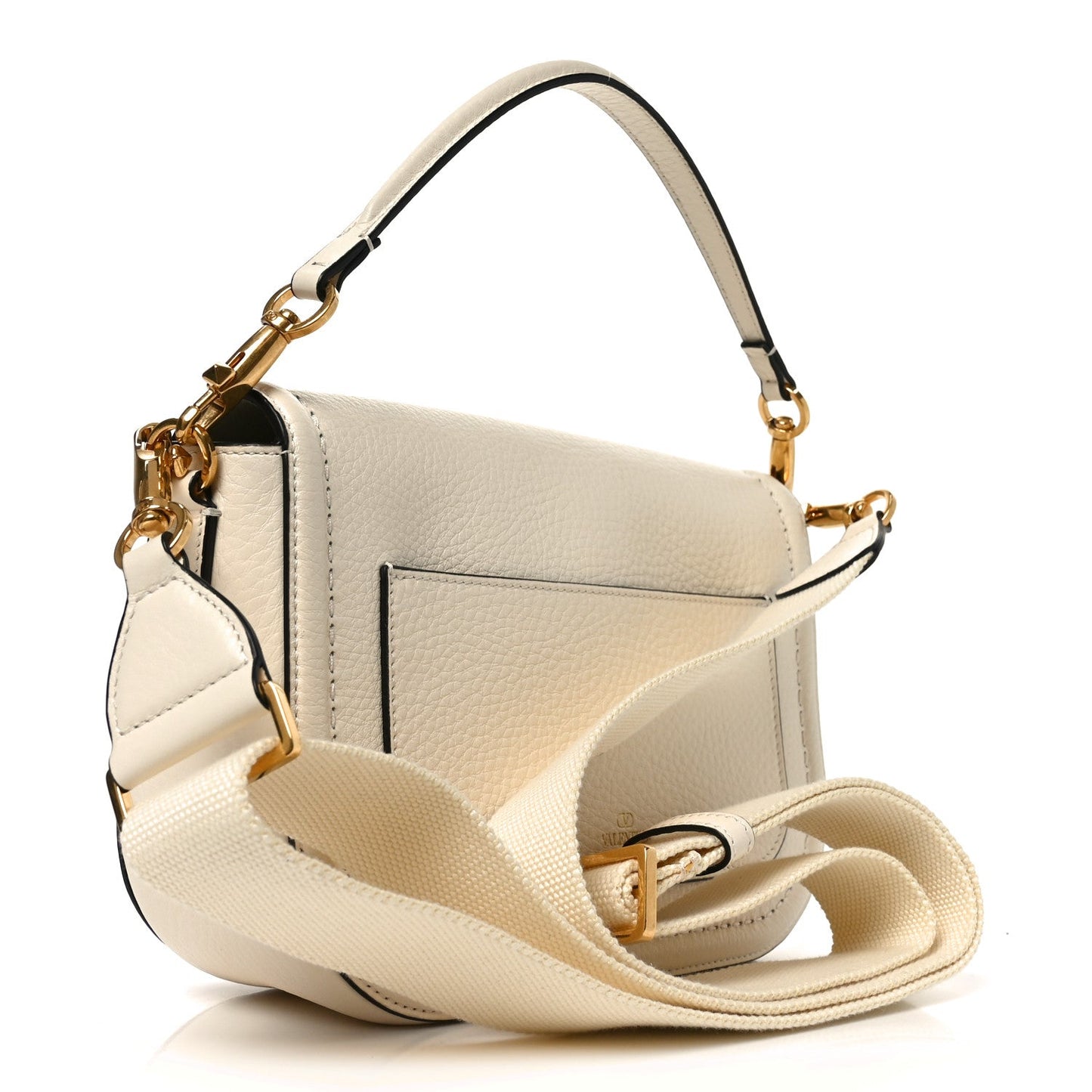 Soft Grainy Calfskin Alltime Shoulder Bag White