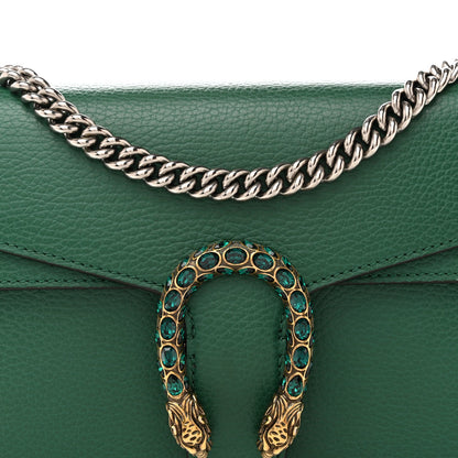 Dollar Calfskin Crystal Small Dionysus Shoulder Bag Emerald